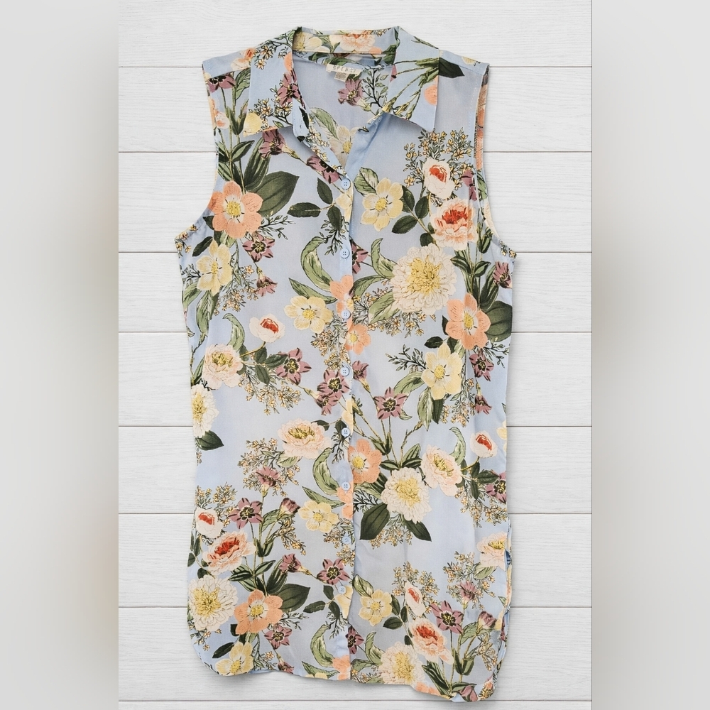 🌞 SPENSE Floral Sleeveless Shift Dress - size medium